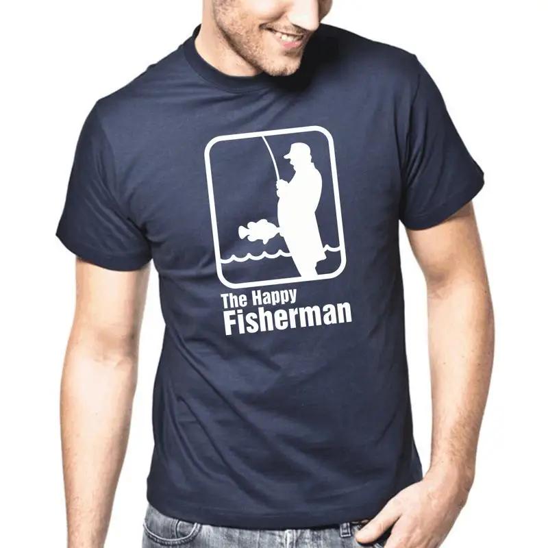 The Happy Fisherunisex Angler Fishing Fisherunisex Sayings Gift Funny Fun T Shirt