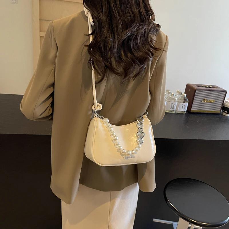 Новые модные сумки через плечо, женские модные универсальные сумки под мышками, роскошные женские сумки Pearl