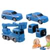 26pcs/set Magnetic Transform Engineering Car Assembled Toys with Storage Box, Magnetic Blocks Outdoor Toddler Activities Toys