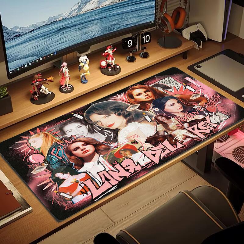 Lana Del Rey Color Mouse Pad Large Gaming Table Cushion Non-slip Laptop Tablet Big Mousepad XXL Mat Mini PC Playmat With Lock edge
