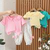 New Summer Baby Girls Clothes Suit Children Casual T-Shirt Shorts 2Pcs/Set Toddler Sports Costume Infant Outfits Kids Tracksuits