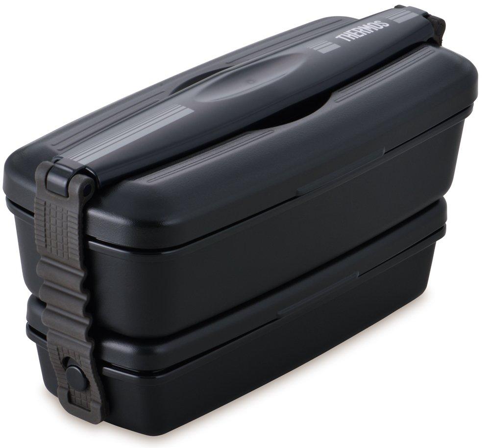 Термос Bento Box 2 Tiers Fresh Lunch Box 900 мл Черный Серый BKGY DJB-905W