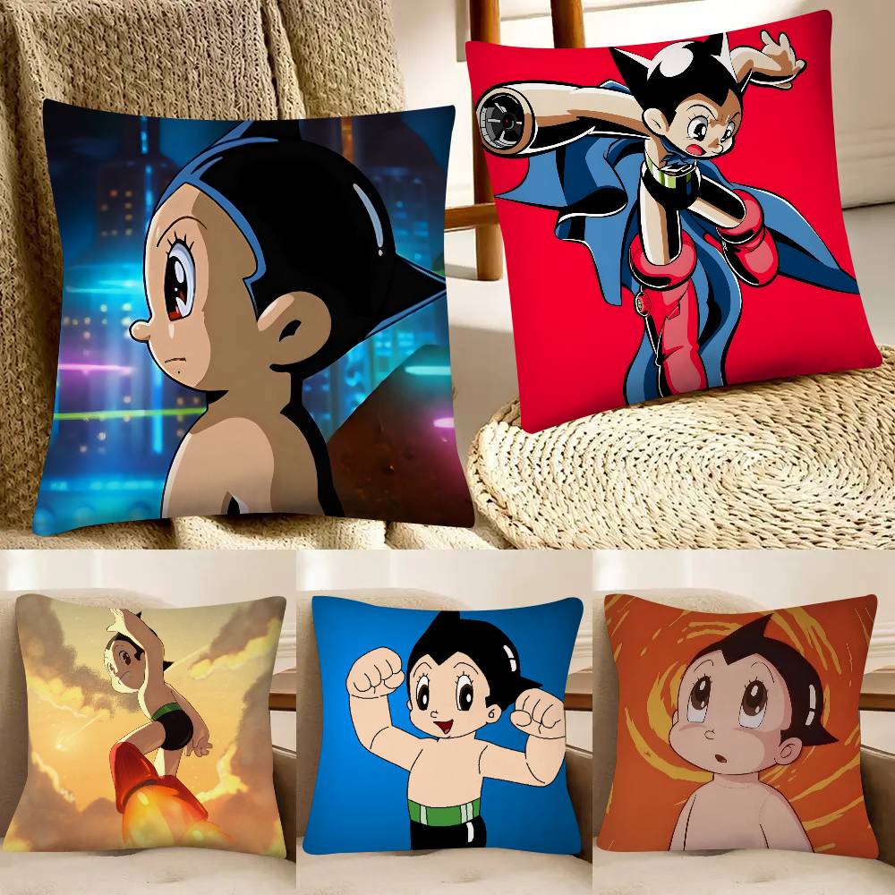 Scifi Anime Astro Boy Pillow Case Fashion Square Pillowcase Bedroom Sofa Room Ins Decoration Leisure