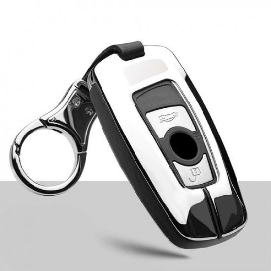 1x Zinc Alloy Car Remote Key Case Bag Fob Trim Shell For BMW 1 2 3 4 5 6 7Series