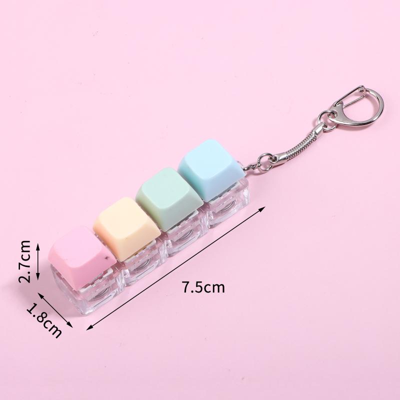 Stress Relief Fidget Keychain Keyboard Keycap DIY Clicker Toy 1PC Handheld Gadget for Work Study Travel School