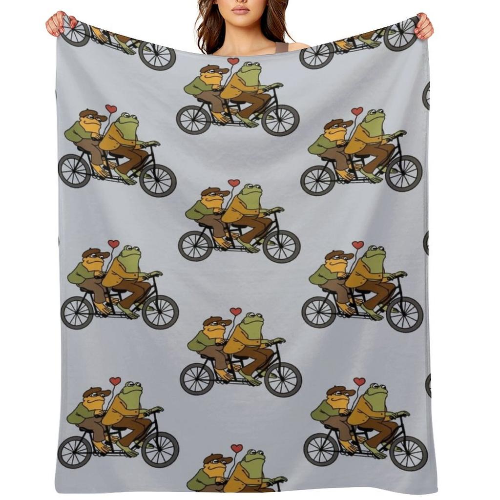 Лягушка и жаба с воздушным шаром в форме сердца Плед-накидка Спальный мешок теплый зимний Тонкий Роскошный St Пледы