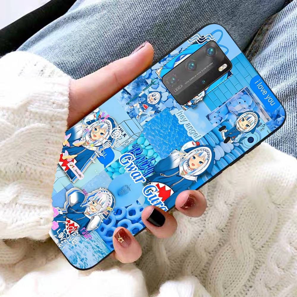 G-Gawr Gura Anime Phone Case For Huawei P 8 9 10 20 30 40 50 Pro Lite Psmart Honor 10 Lite 70 Mate 20lite