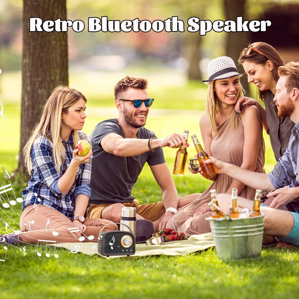Портативный беспроводной FM-приемник Bluetooth-совместимый 5.0 с микрофоном Мини-радио Bluetooth-динамик
