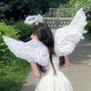 Halloween Angel Wings for Kids and Adults – Costume Props with Feathers
