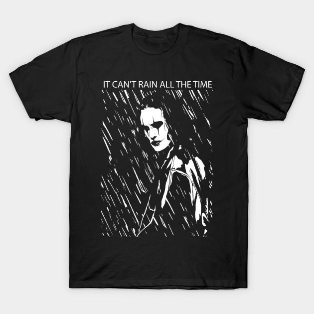 Asian Size Men Print T-shirt It Can'T Rain All The Time No-Cut Heat Transfer Print Cotton Tshirt