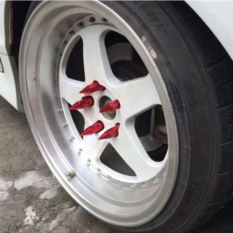 20x Aluminum Mounted M12X1.25 Spiked Lug Nuts Extended Tuner 60mm Wheels / Rims