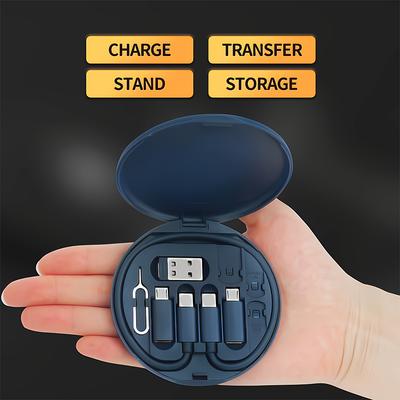 Комплект кабелей-адаптеров для зарядки Multi USB Type C to C 60 Вт, комплект переходников USB C to Lighting, USB A & Type C to Micro/Type C/Lighting