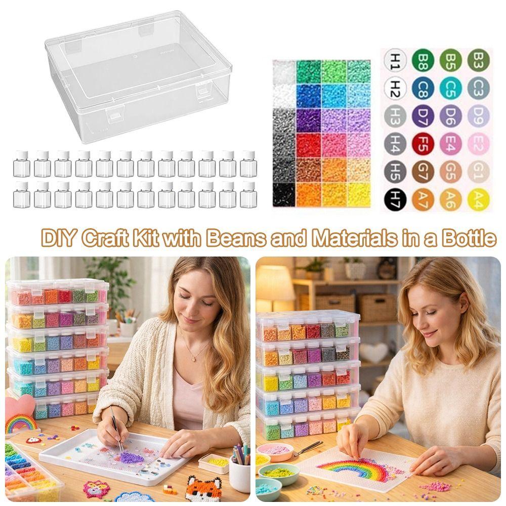 24 Color Bean-packing Material Package Color Label Stickers Bean Storage Box Children Toys