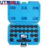 22pcs Wheel Lock Lug Nut Removal Key Socket Set Anti-Theft Screw Kit for VW special keys and a long 1/2" square drive adapter