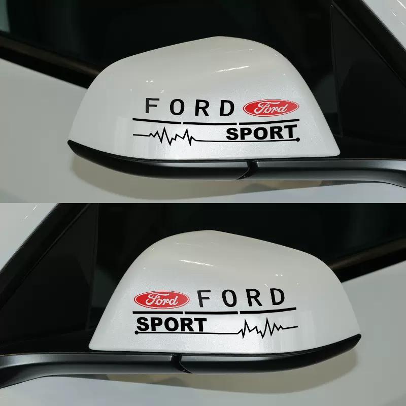 Car Styling Rearview Badge Emblem Sticker Decal Auto Accesorios For Ford Mustang Mondeo Focus Fiesta Escape Kuga Ecosport Ranger CVY1 W6
