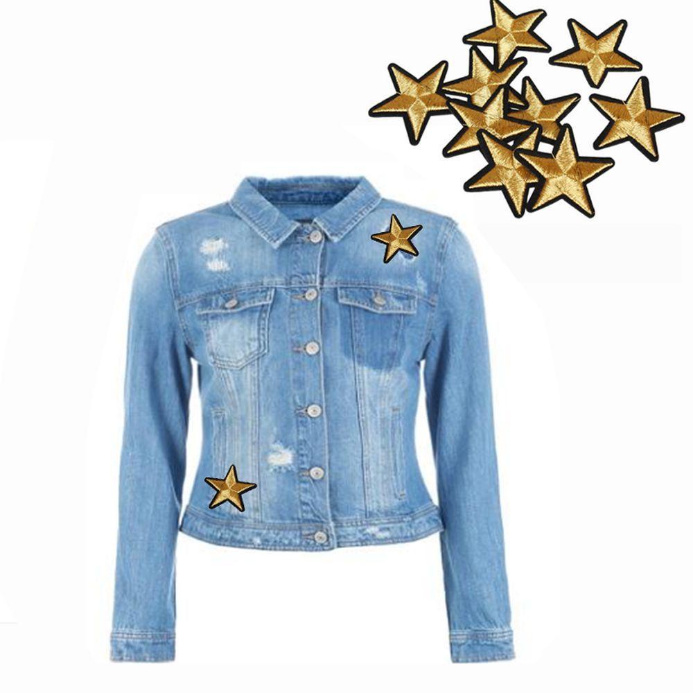 5/10 шт. Тканевые пришивные вышитые аппликации нашивки со звездами значки наклейки термонаклейка