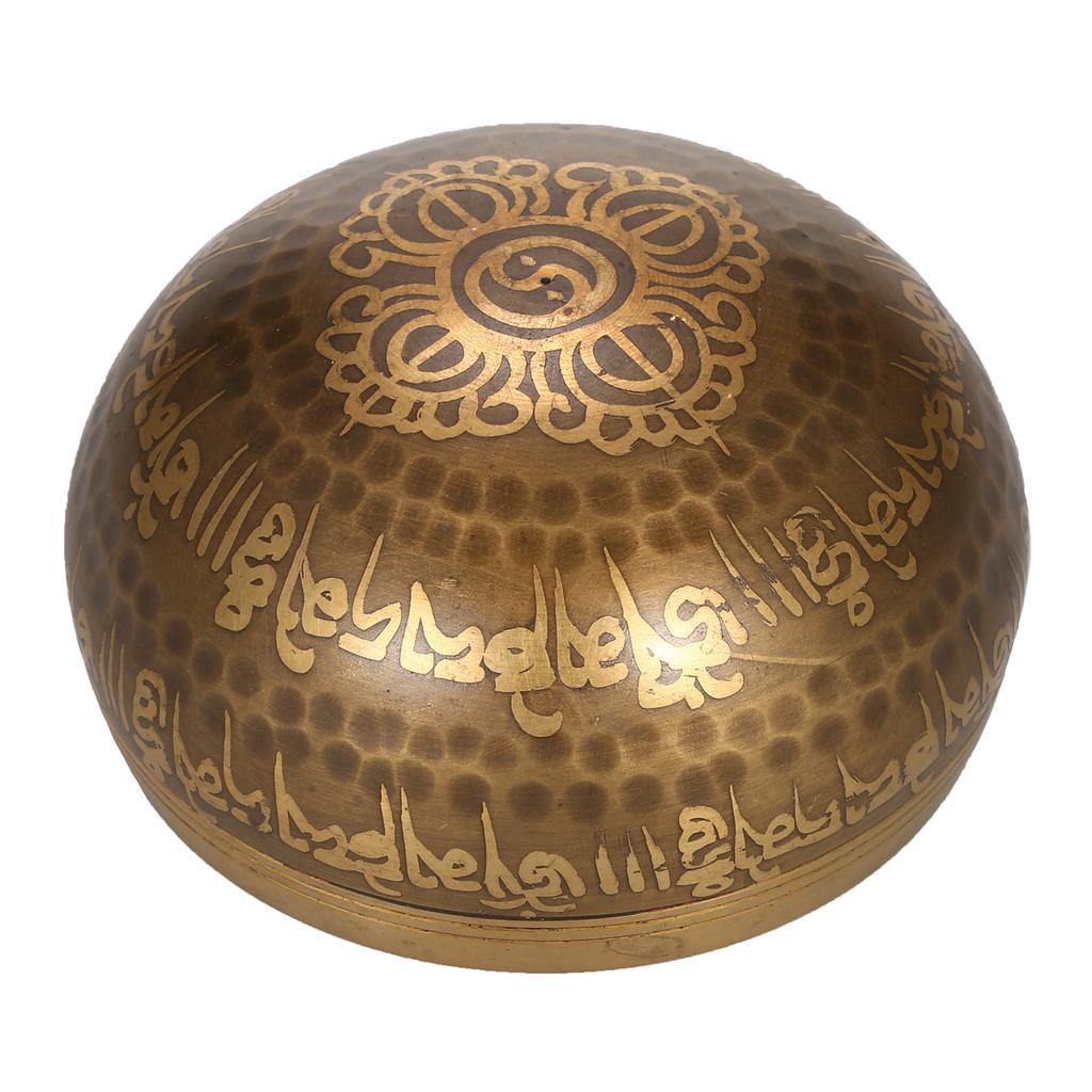 Тибетская поющая чаша, ручная работа, буддийская тибетская ударная чаша, ритуальная музыкальная терапия, медная поющая чаша с деревянным ударником для исцеления чакр