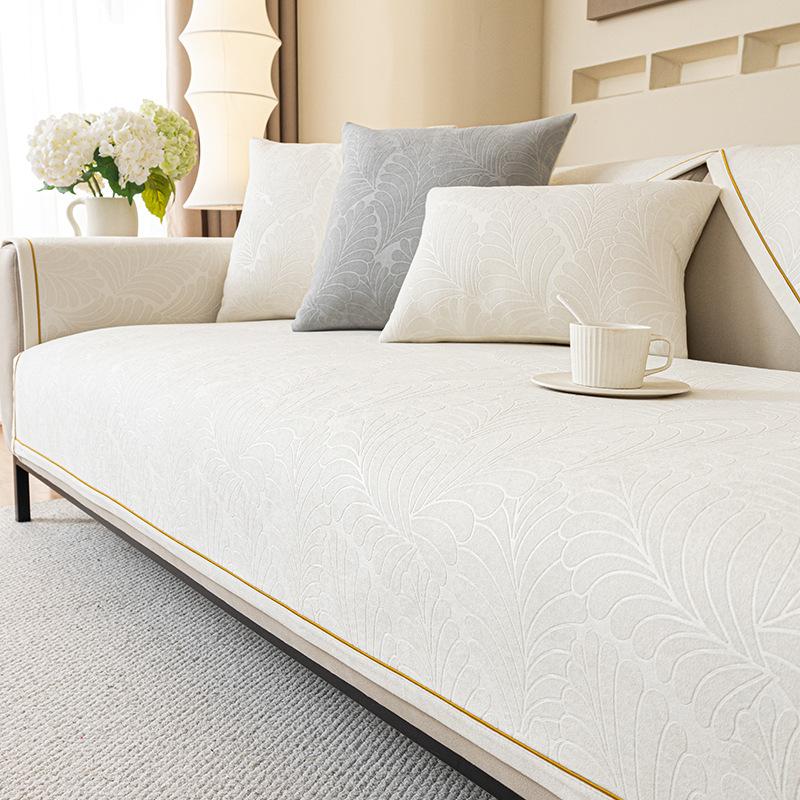 Sofa Cushion Non-Slip Stain-Resistant Chenille Sofa Cover Universal Cover High Sense Four Seasons Universal Light Luxury and Simplicity Sofa Slipcover
