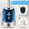 Siapapla SUS304 Stainless Steel Toilet Brush with Stylish Toilet Toilet Bowl Cleaning Brush and Holder Silver Case, Brush, Set, 360° Brush, (Nylon