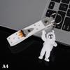 Astronaut Decor Action Figures And Moon Keychain Resin Astronaut Statue Room Office Desktop Decoration Presents Key Chain