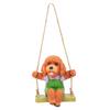 Качели Животное Подвесной Плюшевый Мишка Собака Мультяшный Садовый Декор Подвеска Стиль Смола Статуэтка ПоделкиКоричневый