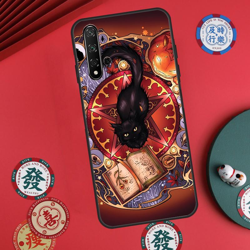 Волшебный кот Ведьмы Для Huawei Nova 11 Pro 9 10 SE Y70 Y60 Y90 Y61 Y91 Y73 Y72 12s 12i 11i 8i P30 P40 Lite Чехол