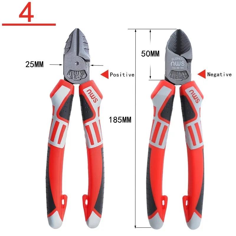 6''/7''/8” Многофункциональные кусачки для проволоки Немецкие электромонтажные пассатижи Утолщенная головка зажима Хромованадиевая сталь Электромонтажные инструменты