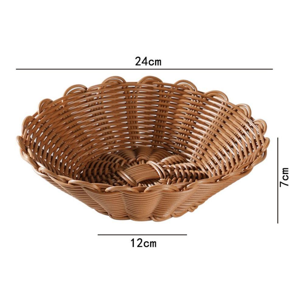 Round Display Platter Bread Fruit Kitchen Organization Basket Storage Basket  Home Shop Hotel