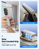 Чехол из натуральной кожи для Samsung Galaxy Z TriFold с подставкой-ручкой, вращающийся на 360° для TriFold, металлическая оболочка, защитный чехол-бампер