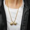 Zinc Zinc Alloy Dumbbell Necklace Strength Training Dumbbell Sports Necklace  Bodybuilder