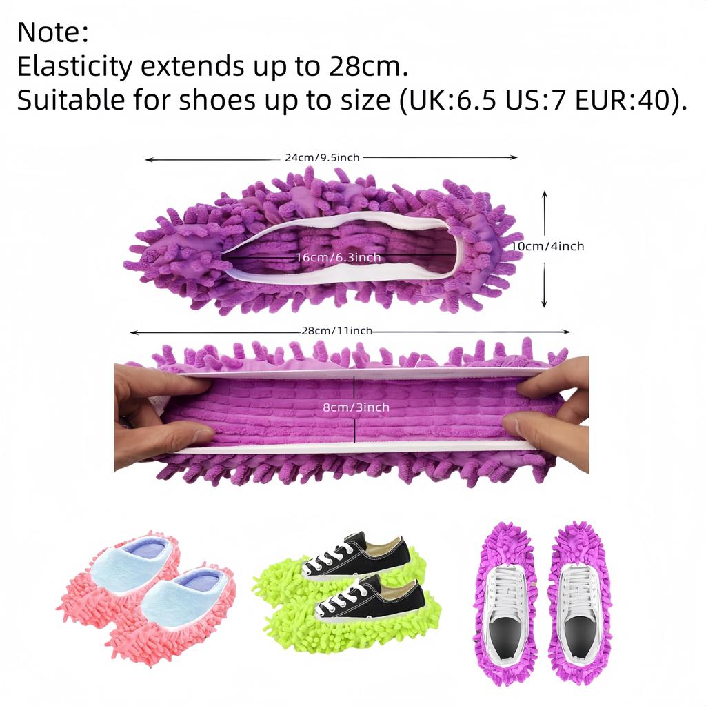 Dust Mop Slipper Lazy Dusting Cleaning Foot Sock Shoe Polishing Cover Cleaner Household Cleaning