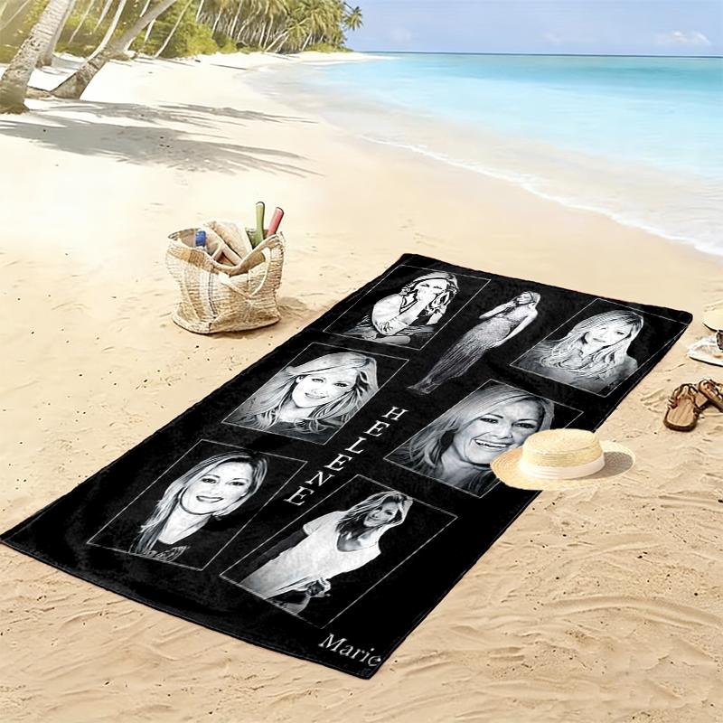 Helene Fischer Print Beach Towel, Large Soft Quick Dry Towel for Beach Camping Swimming