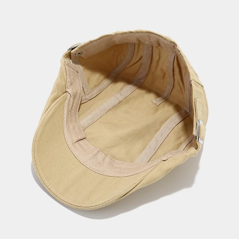 Classic British Style Cotton Newsboy Cap With Sun Protection For Men And Women