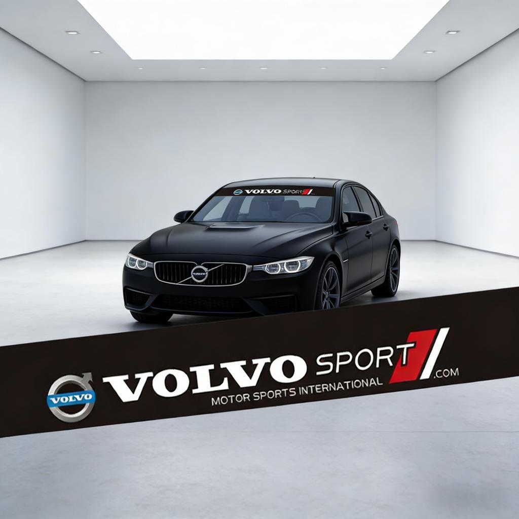 ptwrl4 Volvo Sport Racing Front Windshield Sunshade Sticker For XC60 XC90 S60 S90 V60 V90 135x20cm Car Decor Decal Auto Accessory