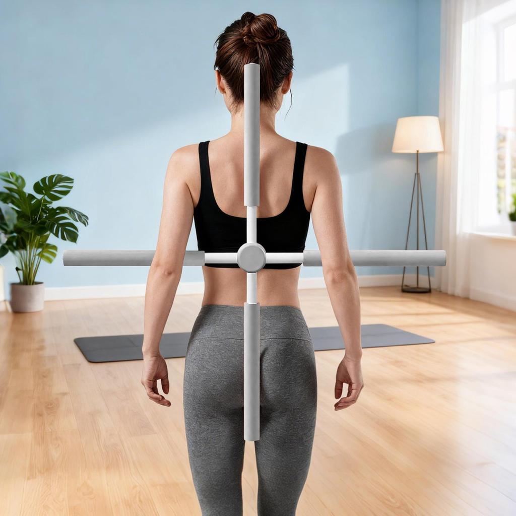 Back Stretcher Yoga Stick Postures Corrector for Neck Hump Pain Relief Portable Gym Equipment for Workout Home Office Use 6