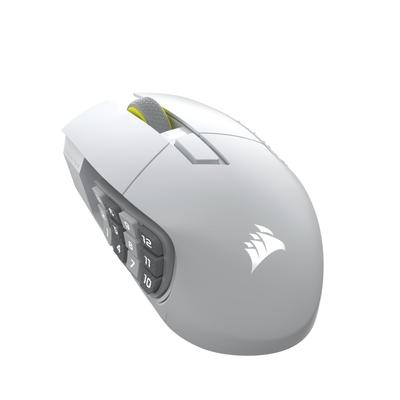 Беспроводная игровая мышь CORSAIR SCIMITAR ELITE WIRELESS SE с 16 программируемыми Идеально для MARKSMAN S 33K Elgato Virtual Stream Беспроводная Белые кнопки,