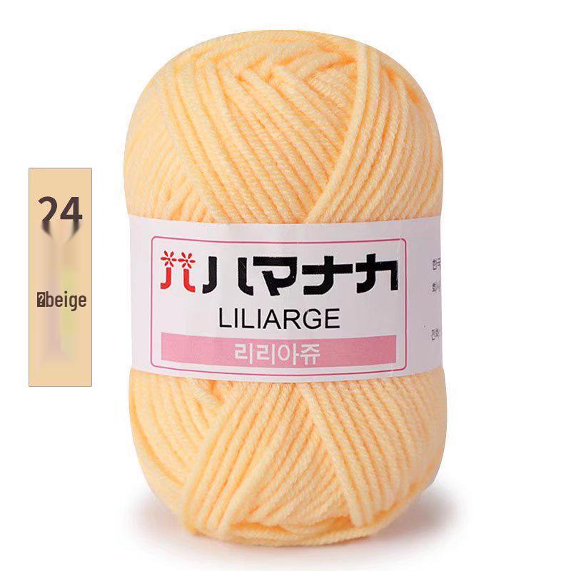 4-Ply Milk Cotton Yarn for Scarf, Doll, Bag, Medium-Thick Baby Crochet & Knitting DIY Material