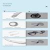 Three-Speed Bladeless Neck-Hanging Fan, Sports Neck-Hanging Fan, Summer Kitchen Bladeless Fan with Brush, Neck-Hanging Fan
