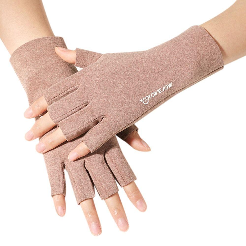 German Velvet Touchscreen Warm Gloves Semi-Finger Short Mittens Half Finger Gloves Riding Gloves