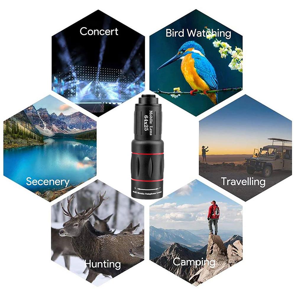 18X Zoom Cellphone Camera Lens with Tripod Universal External Zoom Camera Lens Long Focus Telephoto Lens for Android & iPhone