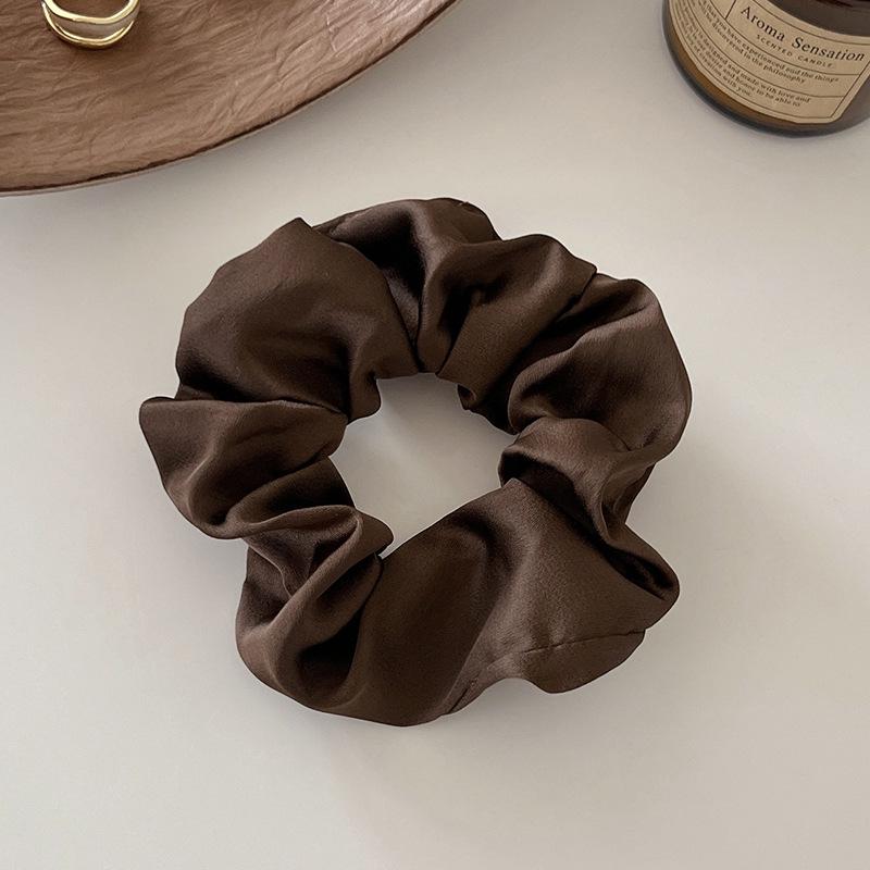 Silk Satin Hair Tie for Women - High-End Retro Bun and Hairstyle Elastic Band