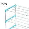 HOW-E 3/4 Layers Shoe Rack Assembled Easy Installation Stainless Steel Household Slipper Storage Shelf