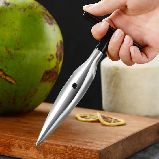 Coconut Opener Tool Set Stainless Steel Coconut Meat Scraper Coconut Opener