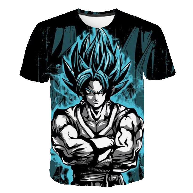 Футболка Dragon Ball Аниме Футболки Детские Футболки Мультяшные Футболки с Goku Мужская Одежда Детские Топы Взрослый Летние Мягкие Короткий Рукав