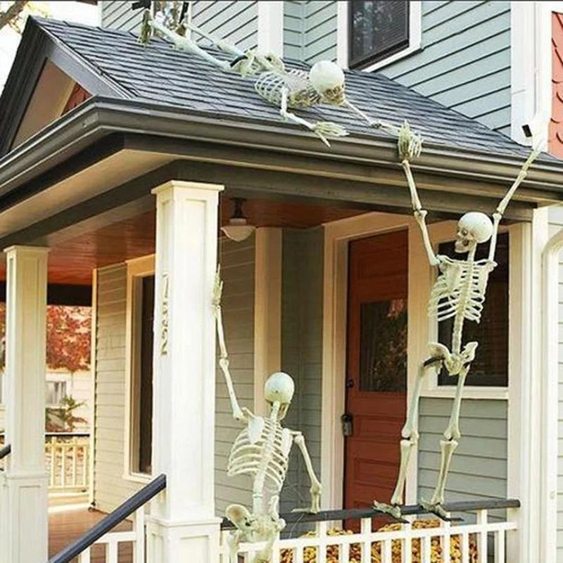 Halloween Skull Skeleton 40/90cm Posable Skeleton Human Shape Bones Halloween Party Home Decorations Haunted House Horror Props
