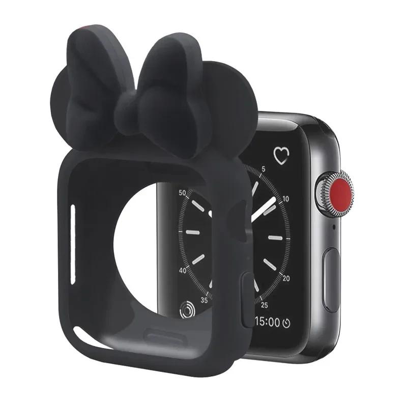 Мягкие силиконовые чехлы Для Apple Watch 11 10 9 8 7 46мм 45мм 41 42мм Девочки Мультяшные МИЛЫЕ Защитные Для iWatch 6 Se 44мм 40мм