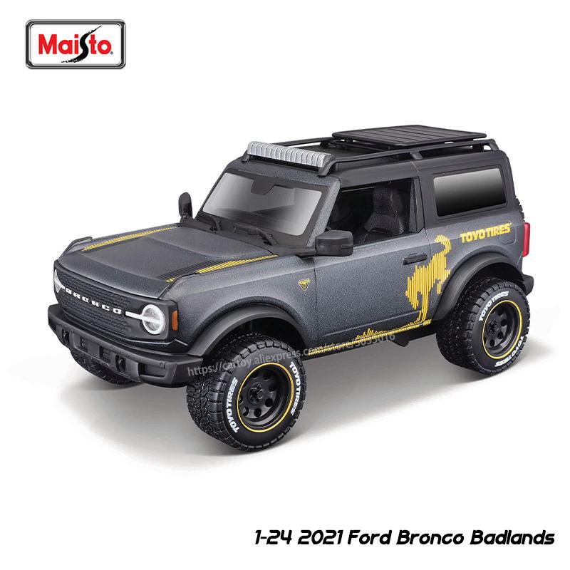 AJL1 Maisto 1:24 Newly launch 2021 Ford Bronco Badlands alloy car model handicraft decoration collection toy tool gift die-casting