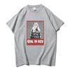 Singer Girl in Red Tshirts Cotton High Quality Comfortable Teeshirt Hip Hop Streetwear Casual Summer Round Neck Tshirts Women