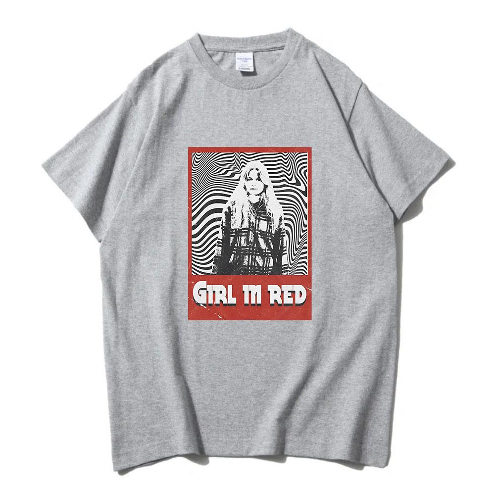 Singer Girl in Red Tshirts Cotton High Quality Comfortable Teeshirt Hip Hop Streetwear Casual Summer Round Neck Tshirts Women