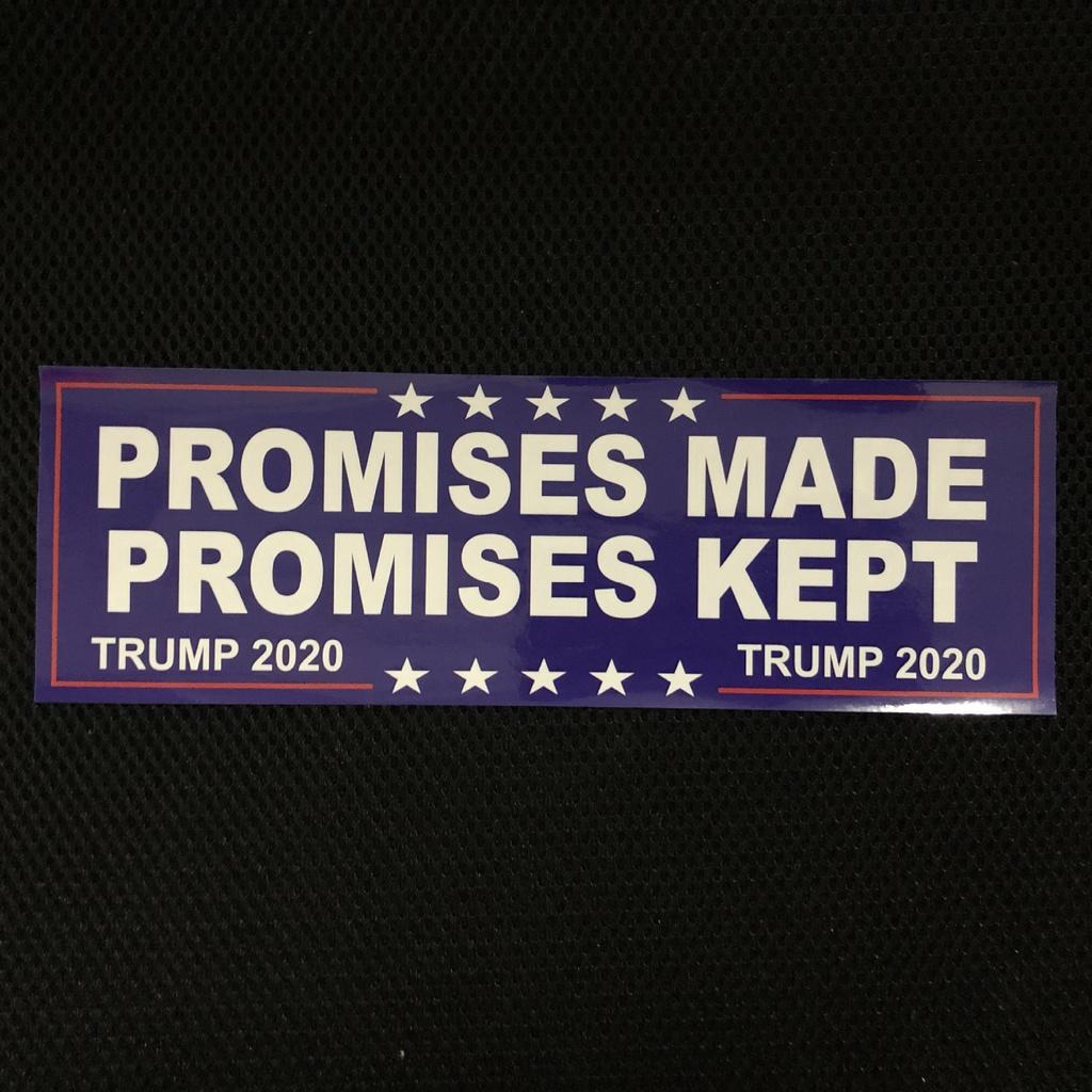 Donald 10pcs Trump Bumper Sticker 2020 Build The Wall Promises Kept Sticker Pack